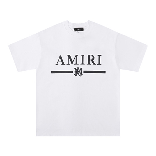 アミリコピー スタイリッシュな新しいロゴラウンドネックTシャツ