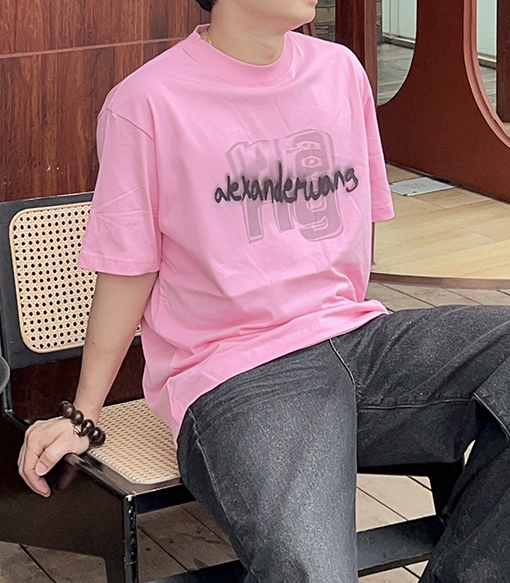 アレキサンダーワン アルファベットロゴプリント柄半袖Tシャツ