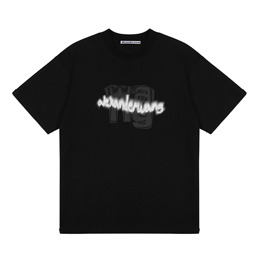 アレキサンダーワン ゆったりとしたアルファベットロゴの大きなプリント柄半袖Tシャツ
