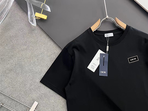ディオール 胸の手作りロゴ半袖Tシャツ