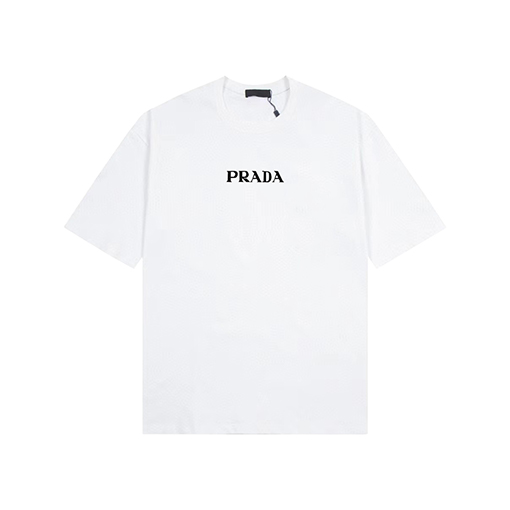 プラダ プリントロゴクルーネック半袖Tシャツ