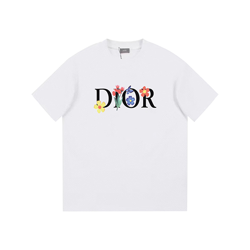 ディオールコピー プリントロゴ半袖Tシャツ