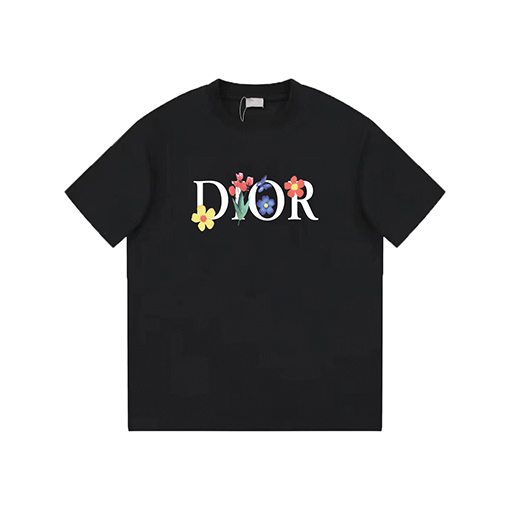 ディオールコピー プリントロゴ半袖Tシャツ