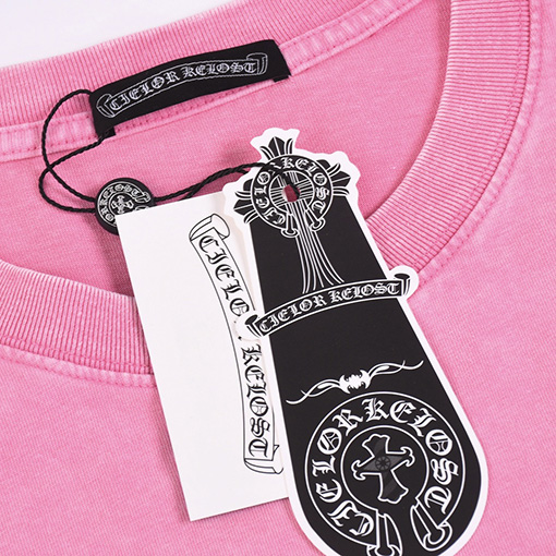 クロムハーツコピー 馬蹄花ロゴプリント半袖Tシャツ