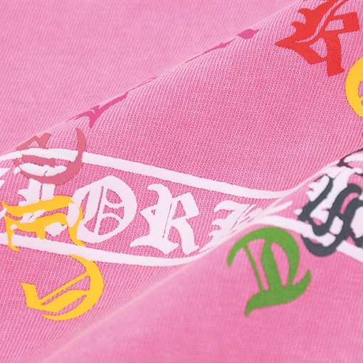 クロムハーツコピー 馬蹄花ロゴプリント半袖Tシャツ