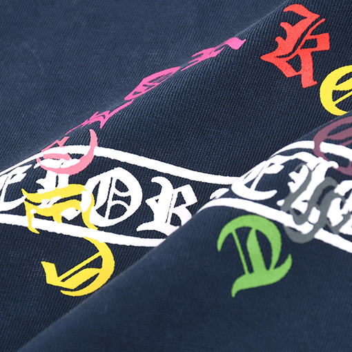 クロムハーツコピー 馬蹄花ロゴプリント半袖Tシャツ