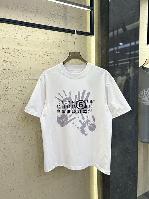 マルタンマルジェラ 手のひら文字プリント柄半袖Tシャツ