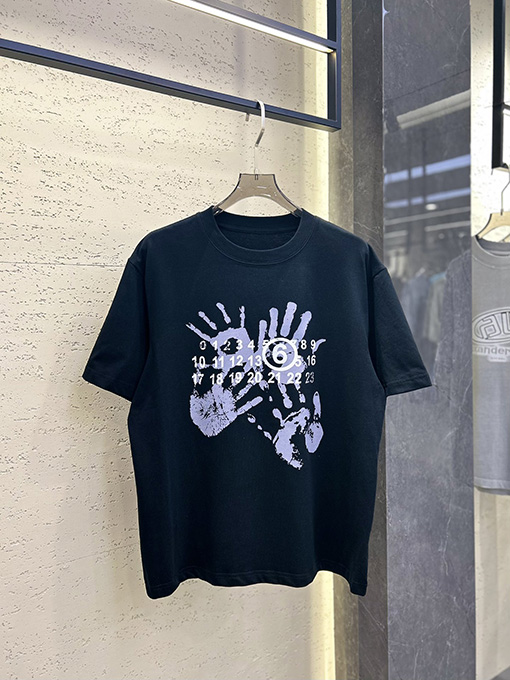 マルタンマルジェラ 手のひら文字プリント柄半袖Tシャツ