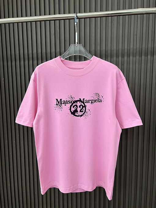 マルタンマルジェラスーパーコピー アルファベットロゴ数字プリント柄半袖Tシャツ