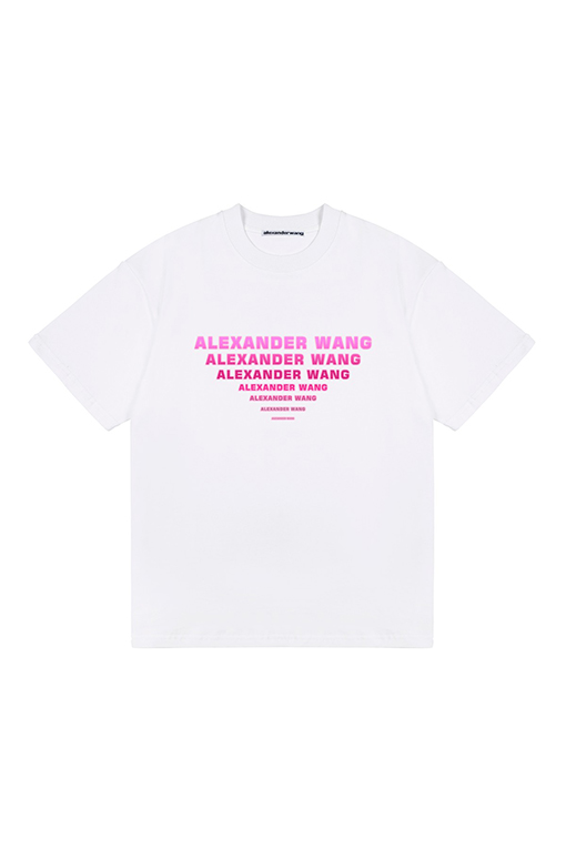 アレキサンダーワンスーパーコピー ロゴ文字プリント半袖Tシャツ