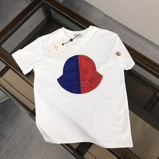 モンクレール メンズクルーネック半袖カップルTシャツ