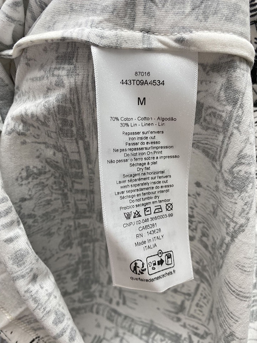 ディオール  クラシックなレトロな水墨画フルプリント半袖Tシャツ