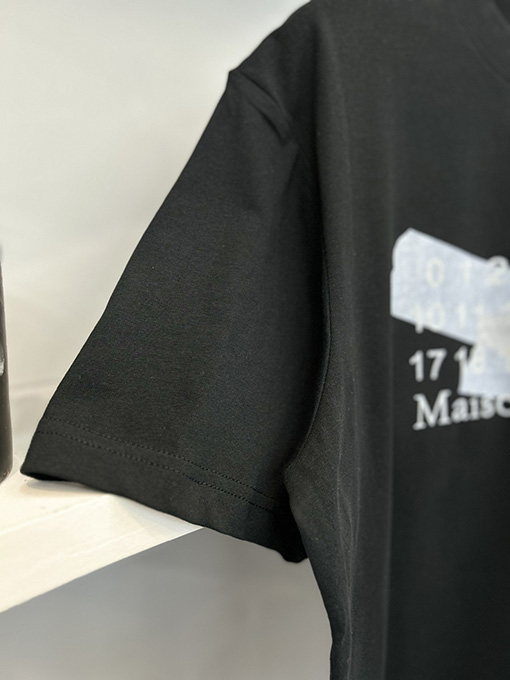 マルタンマルジェラコピー マスキングテープデジタルプリントアルファベット柄半袖Tシャツ