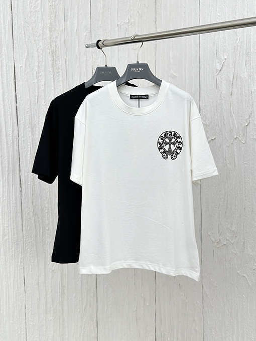 クロムハーツスーパーコピー プリントダイヤモンド半袖Tシャツ