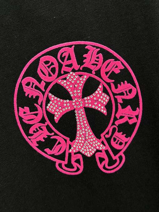 クロムハーツスーパーコピー プリントダイヤモンド半袖Tシャツ
