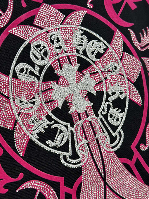 クロムハーツスーパーコピー プリントダイヤモンド半袖Tシャツ
