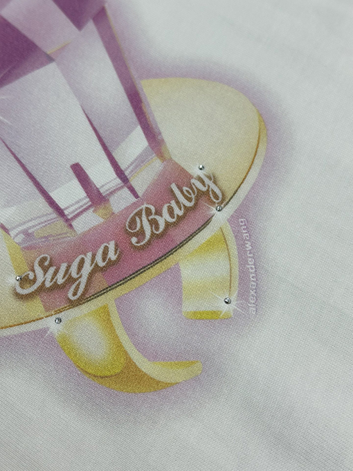 アレキサンダーワンコピー ピンクダイヤモンドリング半袖Tシャツ