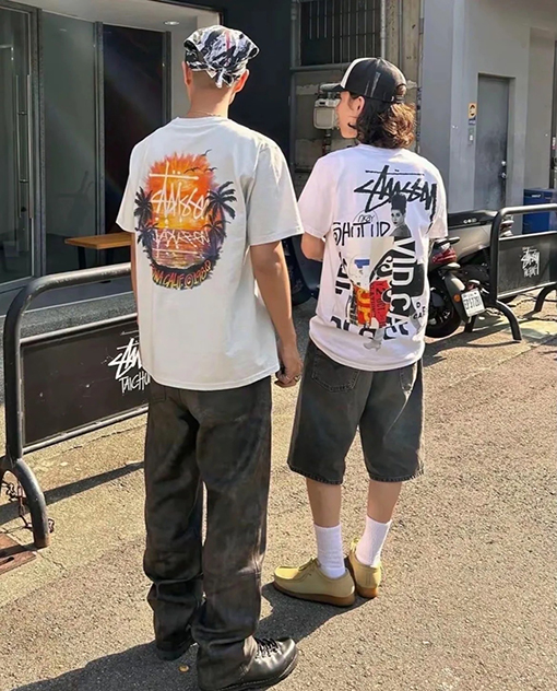 ステューシースーパーコピー サンセットビューココナッツビーチ半袖Tシャツ