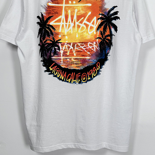 ステューシースーパーコピー サンセットビューココナッツビーチ半袖Tシャツ