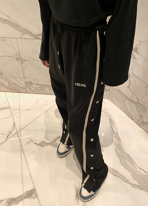 セリーヌ 新しいウェビングバックルスポーツパンツ