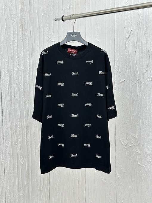 グッチスーパーコピー 新しいロゴデザイン半袖Tシャツ