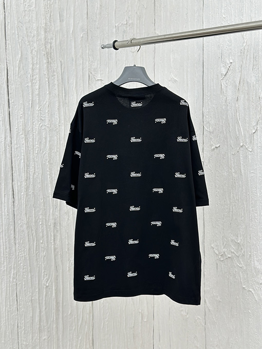 グッチスーパーコピー 新しいロゴデザイン半袖Tシャツ