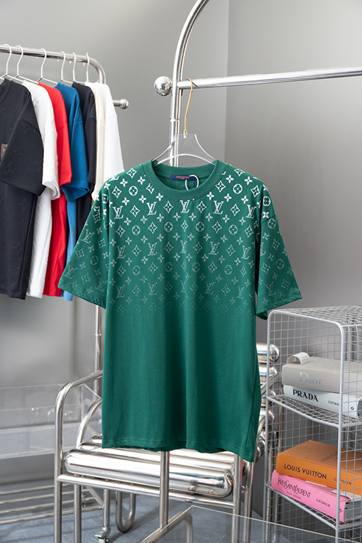 ルイヴィトンコピー 老花グラデーション半袖Tシャツ