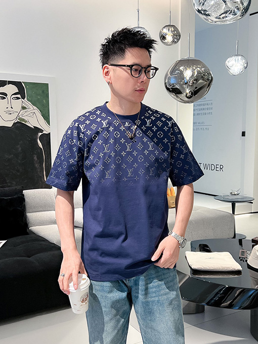 ルイヴィトンコピー 老花グラデーション半袖Tシャツ