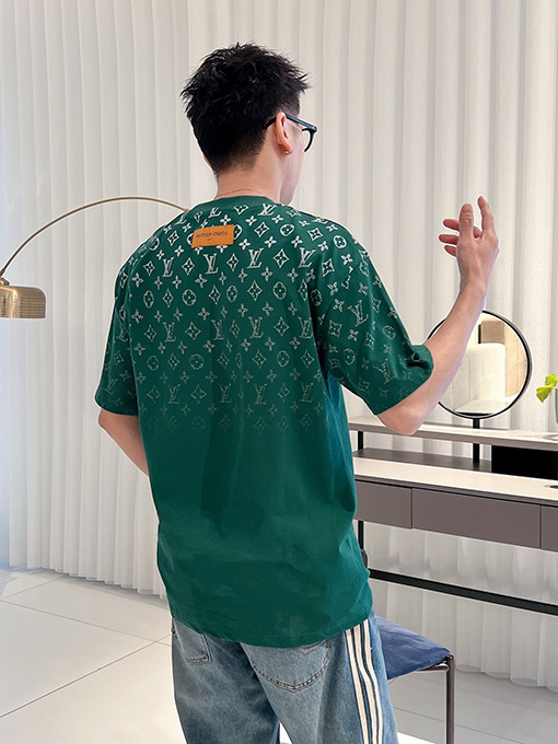 ルイヴィトンコピー 老花グラデーション半袖Tシャツ