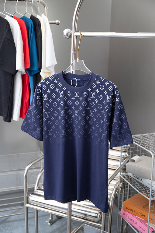 ルイヴィトンコピー 老花グラデーション半袖Tシャツ