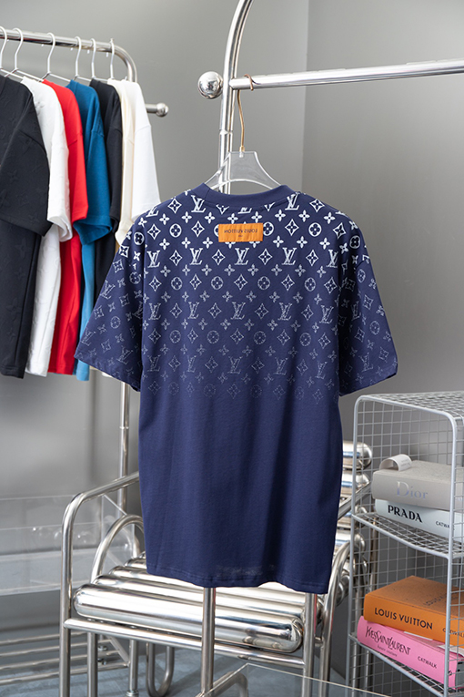 ルイヴィトンコピー 老花グラデーション半袖Tシャツ