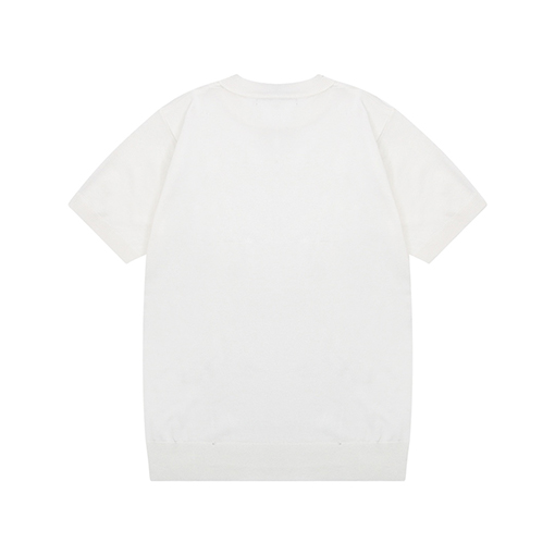 プラダスーパーコピー アルファベット編み三角マークニット半袖Tシャツ