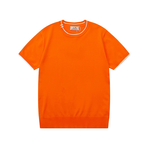 エルメス パッチワークカラーニット半袖Tシャツ