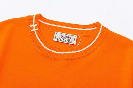 エルメス パッチワークカラーニット半袖Tシャツ