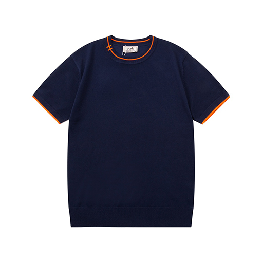 エルメス パッチワークカラーニット半袖Tシャツ