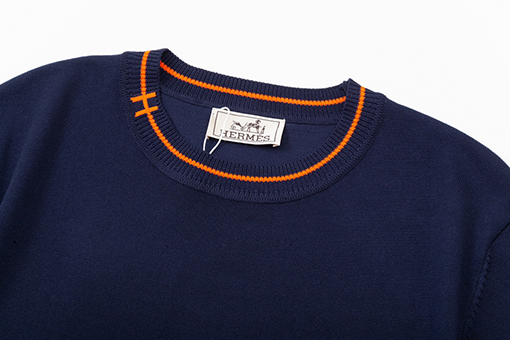 エルメス パッチワークカラーニット半袖Tシャツ
