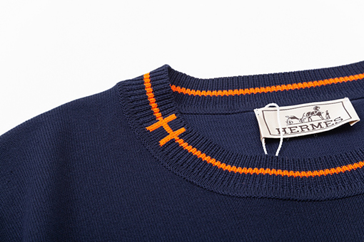 エルメス パッチワークカラーニット半袖Tシャツ