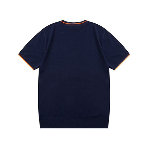 エルメス  パッチワークカラーニット半袖Tシャツ