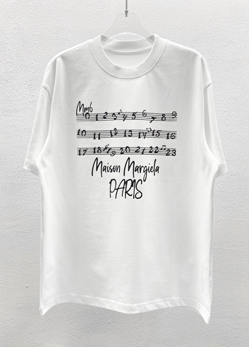 マルタンマルジェラ ロゴアルファベットファッションクルーネック半袖Tシャツ