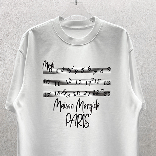 マルタンマルジェラ ロゴアルファベットファッションクルーネック半袖Tシャツ