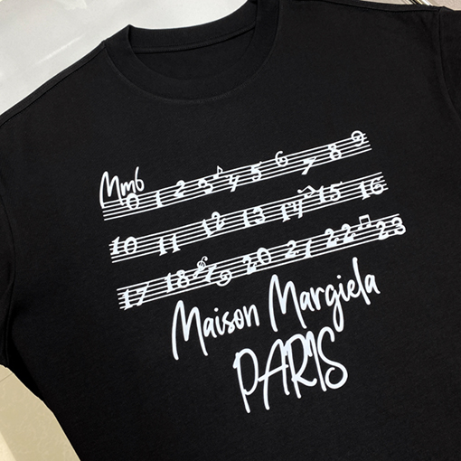 マルタンマルジェラ ロゴアルファベットファッションクルーネック半袖Tシャツ