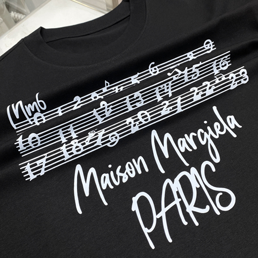 マルタンマルジェラ ロゴアルファベットファッションクルーネック半袖Tシャツ