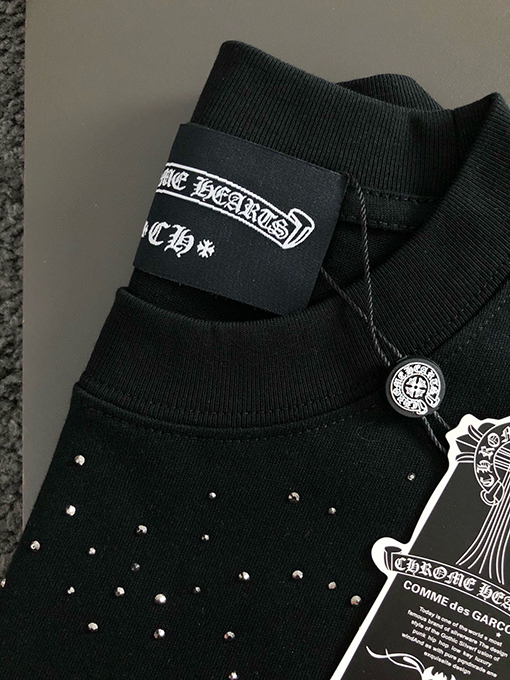 クロムハーツコピー  ホットドリルラウンドネック半袖Tシャツ