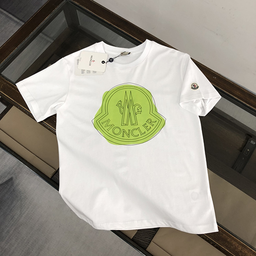 モンクレール シンプルな大気コットンプリント半袖Tシャツ