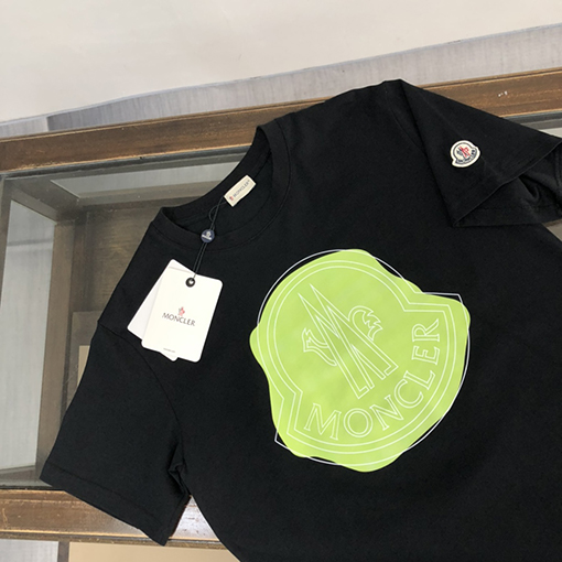 モンクレール シンプルな大気コットンプリント半袖Tシャツ