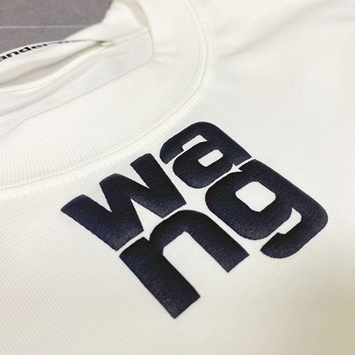アレキサンダーワンコピー 発泡プリントファッション半袖Tシャツ