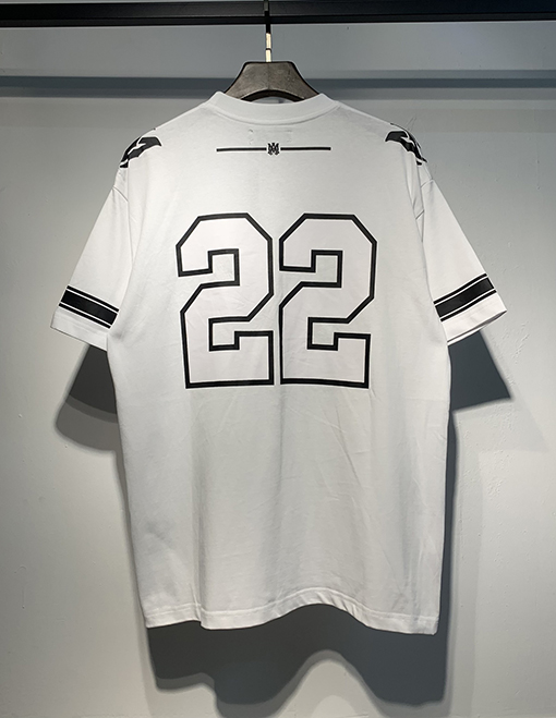アミリ ルーズクラシック22アルファベットクルーネック半袖Tシャツ