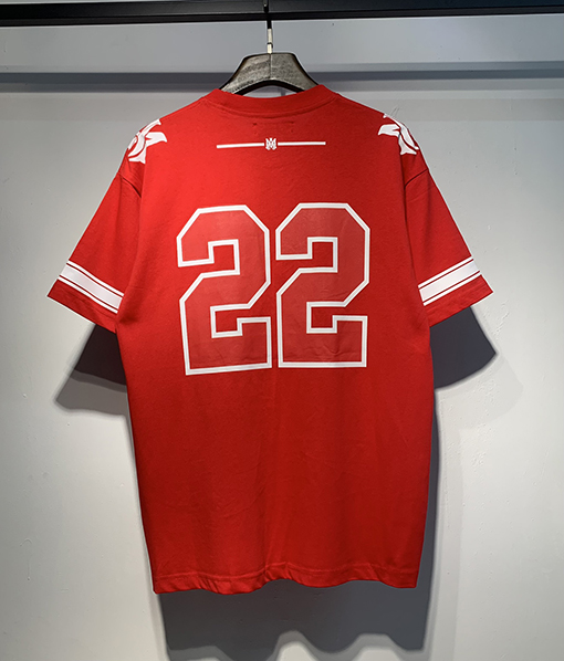アミリ ルーズクラシック22アルファベットクルーネック半袖Tシャツ