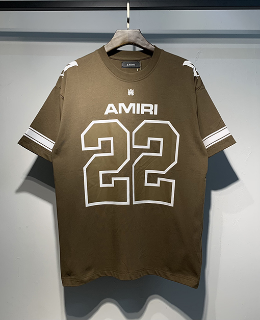 アミリ ルーズクラシック22アルファベットクルーネック半袖Tシャツ