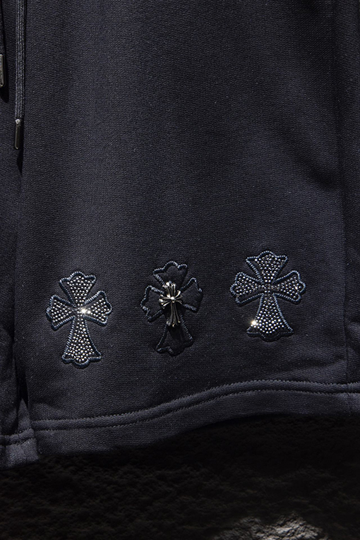 クロムハーツ 24Sロゴ刺繍ホットドリルハードウェアショーツ